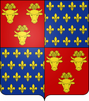 Blason de la famille de Bouvier de Montmeyran et de Cachard (Dauphiné, Vivarais)
