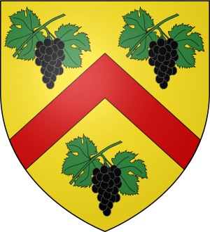 Blason de la famille Fradin de Bellabre (Saintonge, Poitou)