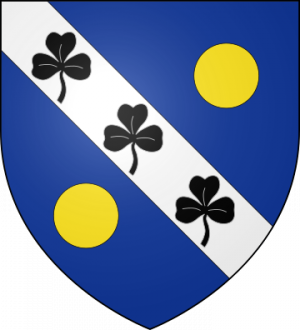 Blason de la famille Desrioux alias des Rioux de Messimy (Lyonnais, Dombes, Bresse, Martinique)