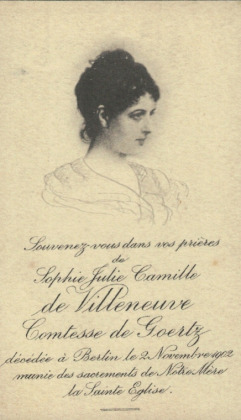 Portrait de Sofia Jùlia Camila de Villeneuve Cavalcanti de Albuquerque (1858 - 1902)
