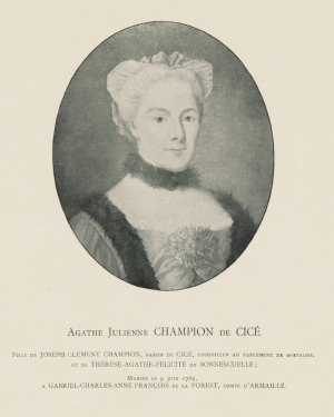 Portrait de Agathe Julienne Champion de Cicé (1729 - 1792)