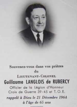 Portrait de Guillaume Langlois de Rubercy (1899 - 1964)