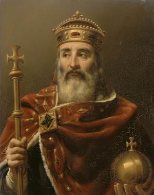 Portrait de Charlemagne (747 - 814)