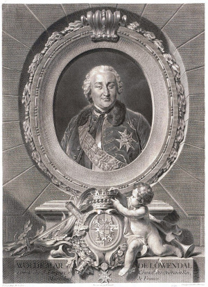 Portrait de Ulrich Friedrich Woldemar Løvendal (1700 - 1755)
