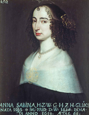 Portrait de Anna Sabine von Schleswig-Holstein-Sonderburg (1593 - 1659)