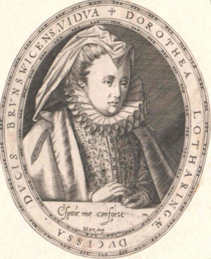 Portrait de Dorothée de Lorraine (1545 - 1621)