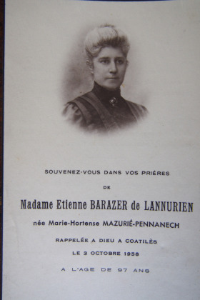 Portrait de Marie Mazurié de Pennanec'h (1861 - 1958)