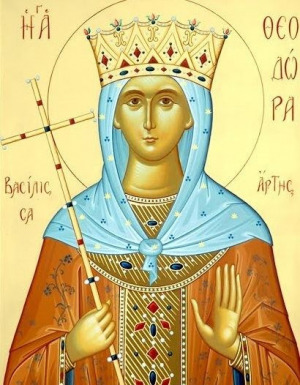 Portrait de Théodora d'Épire (ca 1215 - ap 1270)