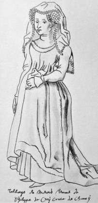 Portrait de Walpurgis von Mörs (ca 1440 - ca 1472)
