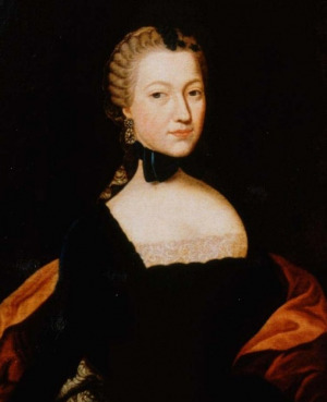 Portrait de Wilhelmine Augusta Eleonore Sophie von Berckheim (ca 1735 - 1757)