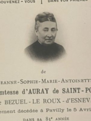 Portrait de Marguerite d'Auray de Saint-Pois (1844 - 1934)