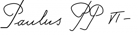 Signature de Saint Paul VI (1897 - 1978)
