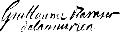 Signature de Guillaume Barazer (1673 - 1730)