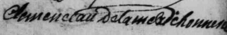 Signature de René Clemenceau de La Mérichonnerie ( - 1795)