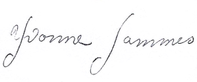 Signature de Yvonne Jammes (1915 - 2003)