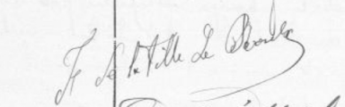Signature de Fanny Miriame Suzanne Florence de La Ville Le Roulx (1880 - 1945)