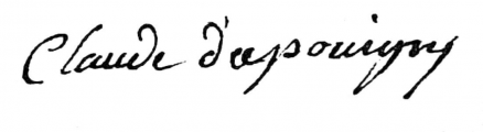 Signature of Claude d'Aspoigny