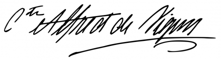 Signature de Alfred de Vigny (1797 - 1863)