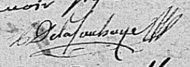 Signature de Pierre de Lasaulsaye
