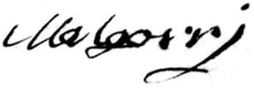 Signature de Dominique Malgorry (1728 - 1782)