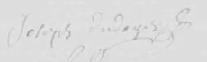 Signature of Joseph Dudoyer (c. 1625 - 1662)