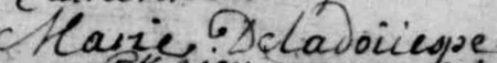 Signature of Marie-Louise de La Doüespe (1699 - 1746)