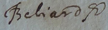 Signature of Jean Béliard de Beaupré (c. 1620 - c. 1674)