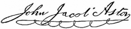 Signature de John Jacob Astor (1763 - 1848)
