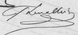 Signature de Félix Levallois de Saint Michel-Dunezat (1872 - 1912)