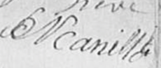 Signature de Nicolas Canillot (1742 - 1785)