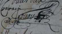 Signature de René Jouays (1646 - 1706)