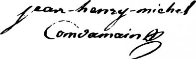 Signature de Henry Comdamain (1779 - 1837)