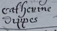 Signature de Catherine Dippes (1575 - 1629)