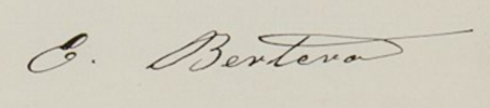 Signature de Eugène Bertera (1820 - 1892)