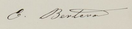 Signature of Eugène Bertera (1820 - 1892)