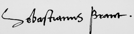 Signature de Sebastian Brant  (1457 - 1521)