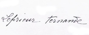 Signature of Fernande Leprieur (1913 - 1954)