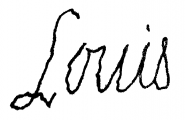 Signature de Louis  XVII de France (1785 - 1795)
