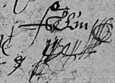 Signature de François Geslin (1605 - 1649)