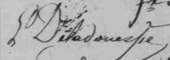 Signature de Louis de La Douespe (1779 - 1850)