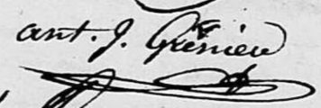 Signature de Jacques-André Grenier (1740 - 1834)