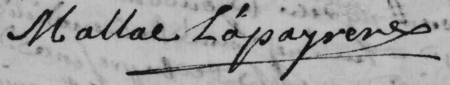 Signature de Charles Maillou de Lapeyrère