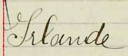 Signature de François Irlande (1874 - 1943)