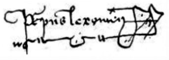 Signature of Pierre Cauchon (1371 - 1442)