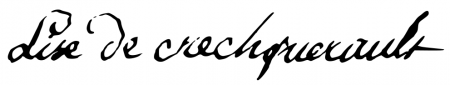 Signature de Lise de Crec'hquérault (1797 - )