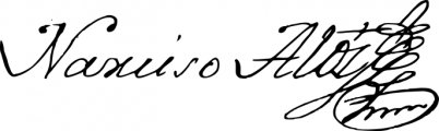 Signature de Narciso Aloÿ (1738 - 1794)