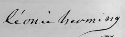 Signature de Léonie Abeline (1810 - 1879)