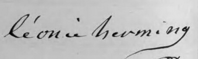 Signature de Léonie Ermina (1810 - 1879)