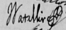 Signature of Ambroise Watellier (1798 - 1869)