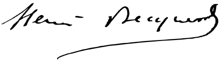 Signature de Henri Becquerel (1852 - 1908)